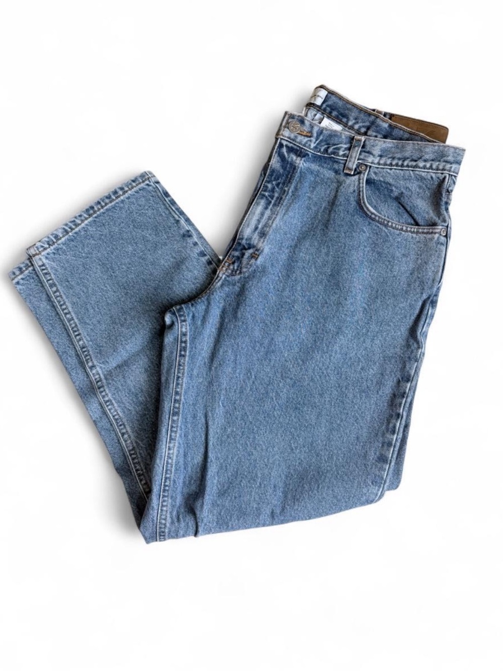 Vintage USA Made Calvin Klein Jeans High Rise Straight Leg 100% Cotton 90s